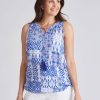 Tops Millers | Millers Sleeveless Tassel Trim Print Tank