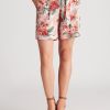 Bottoms Katies | Katies Linen Blend Printed Shorts