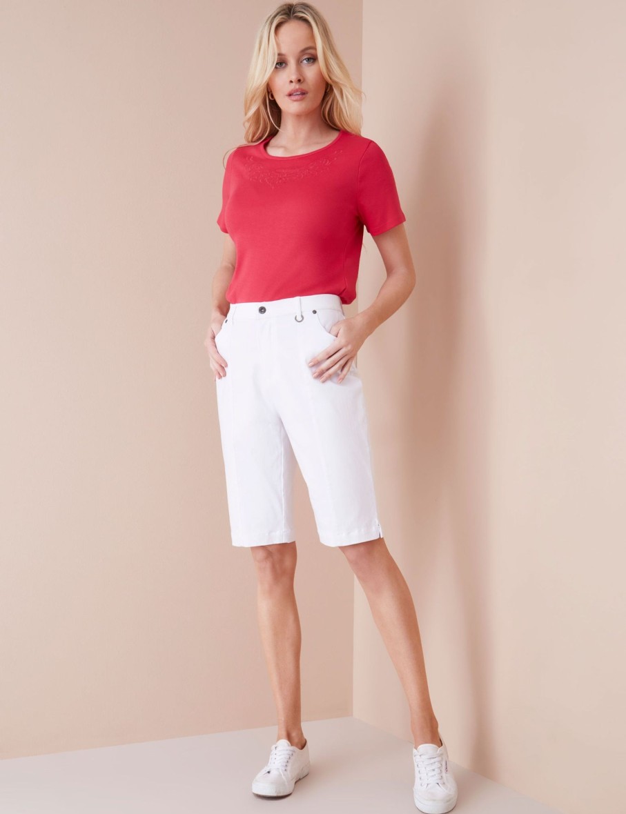 Tops NoniB | Noni B Short Sleeve Rib T-Shirt