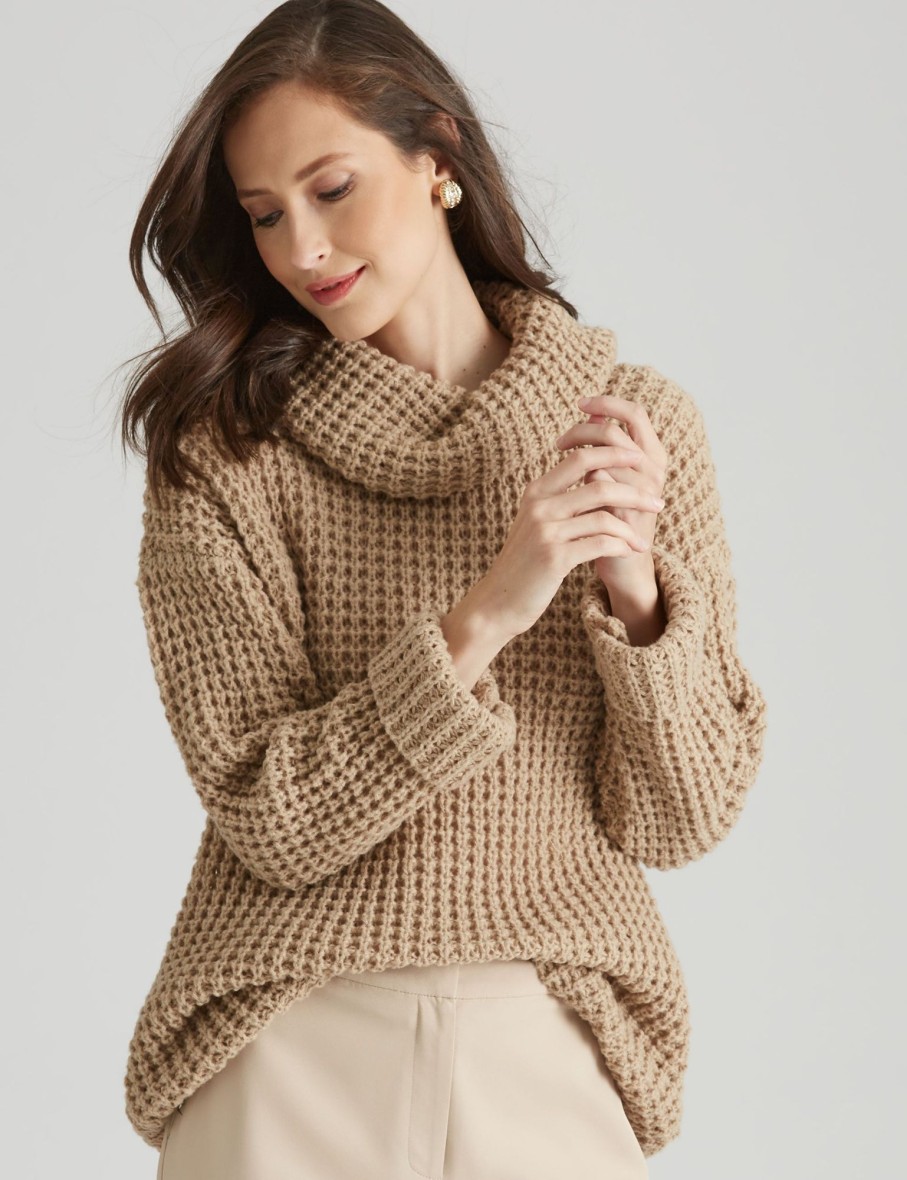 Knitwear NoniB | Noni B Waffle Knitwear Jumper