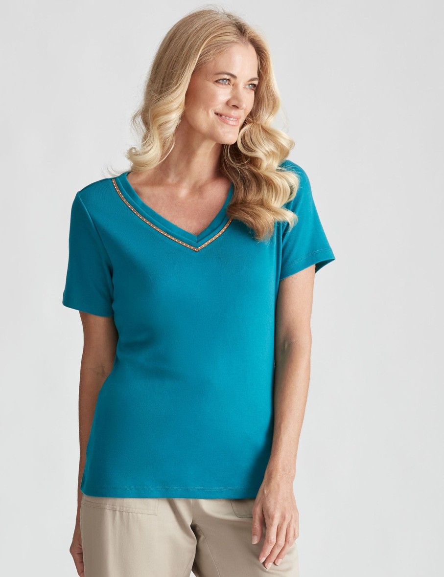 Tops NoniB | Noni B Short Sleeve Rib Top