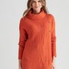 Knitwear WLane | W.Lane Assymetrical Cable Pullover Top