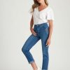 Bottoms Rockmans | Rockmans Full Length Biker Boyfriend Jeans