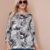 Tops NoniB | Printed Knit Tunic Top