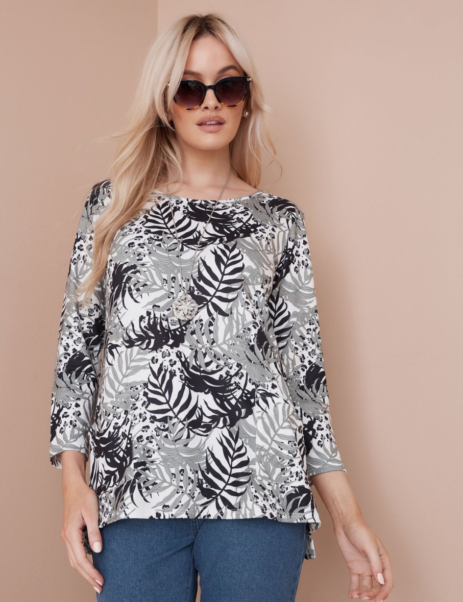 Tops NoniB | Printed Knit Tunic Top