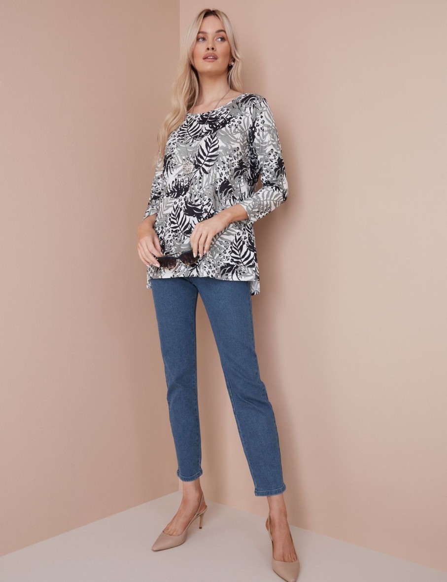 Tops NoniB | Printed Knit Tunic Top