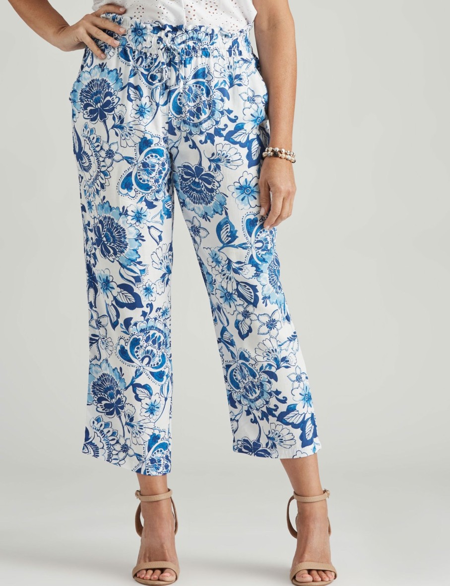 Bottoms Millers | Millers Ankle Length Paperbag Waist Printed Pants