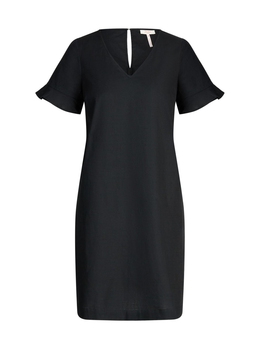 Dresses Millers | Millers Fluted Sleeve Cotton Slub Midi Dress