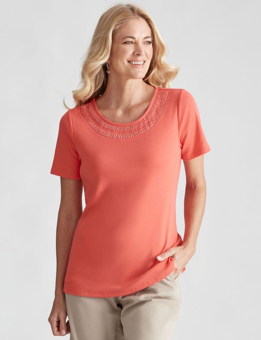 Tops NoniB | Noni B Short Sleeve Rib Top