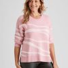 Knitwear Millers | Millers Long Sleeve Zebra Intarsia Feather Jumper