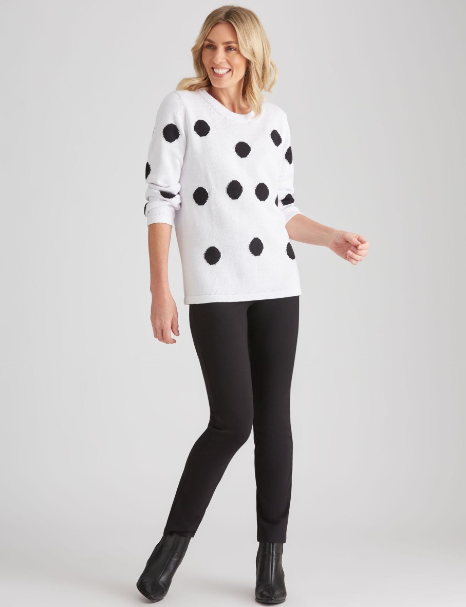 Knitwear NoniB | Noni B Cotton Spot Knitwear Jumper