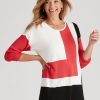 Knitwear Millers | Millers Long Sleeve Rib Colourblock Jumper