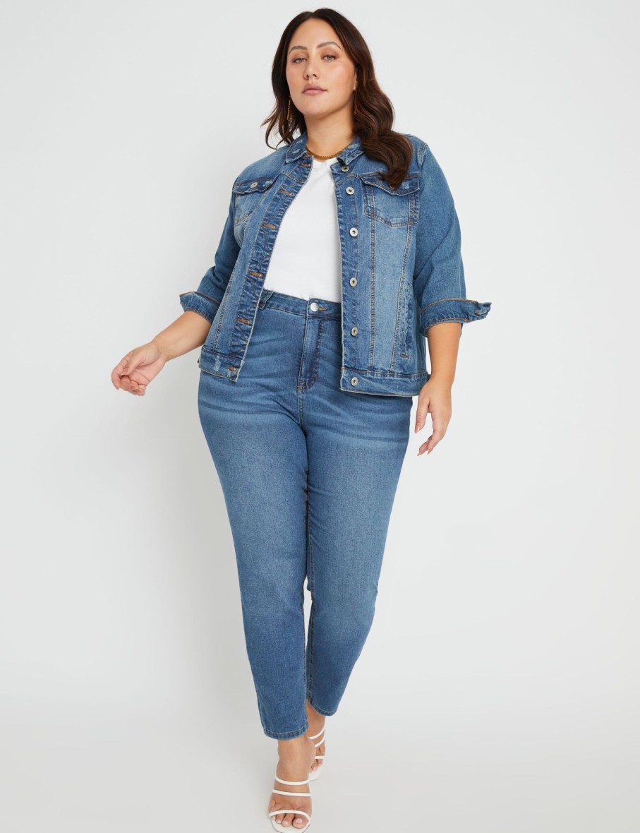 Bottoms Beme | Beme Mid Rise Core Regular Length Jeans