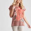 Tops NoniB | Noni B Knit Foil Print Top