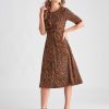 Dresses LizJordan | Liz Jordan A Line Knot Dress