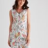 Dresses Katies | Katies Linen Blend Curved Hem Shift Dress