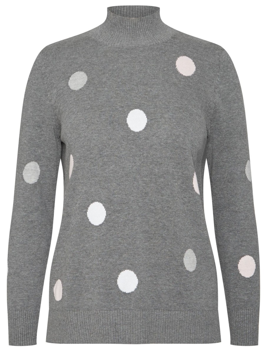 Knitwear WLane | W.Lane High Neck Spot Jacquard Jumper