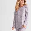 Sleepwear Rockmans | Rockmans Long Sleeve Cosy Animal Print Sleep Top