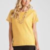 Tops NoniB | Noni B Short Sleeve Knitwear Lace Top