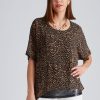 Tops NoniB | Noni B Sequin Hem Print Top