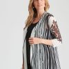 Tops NoniB | Noni B Waterfall Mesh Twinset Jacket & Top