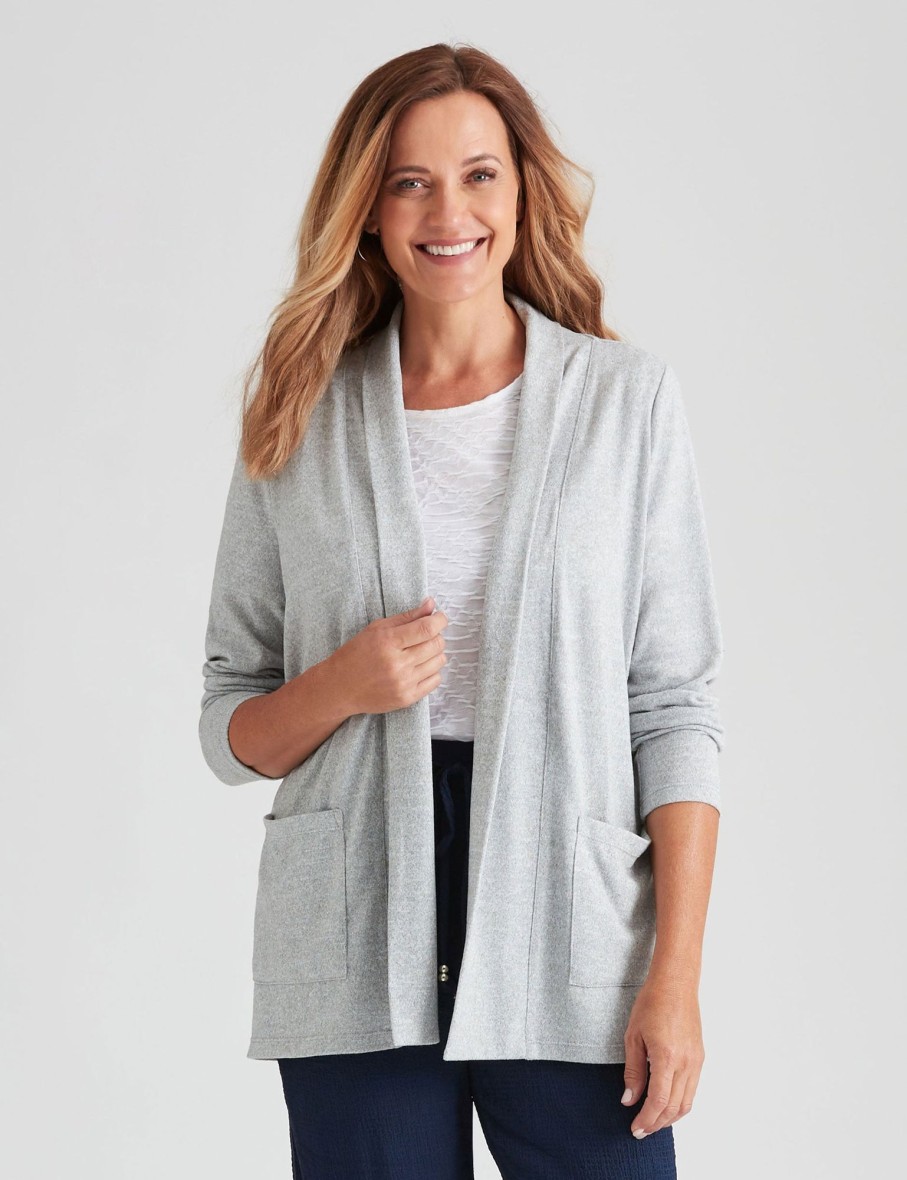 Tops Millers | Millers Long Sleeve Brushed Edge To Edge Cardigan