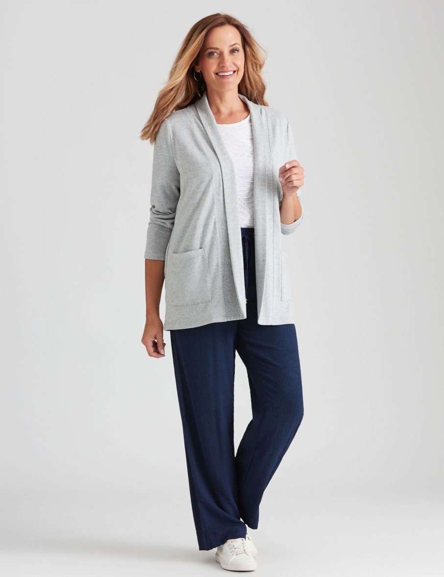 Tops Millers | Millers Long Sleeve Brushed Edge To Edge Cardigan