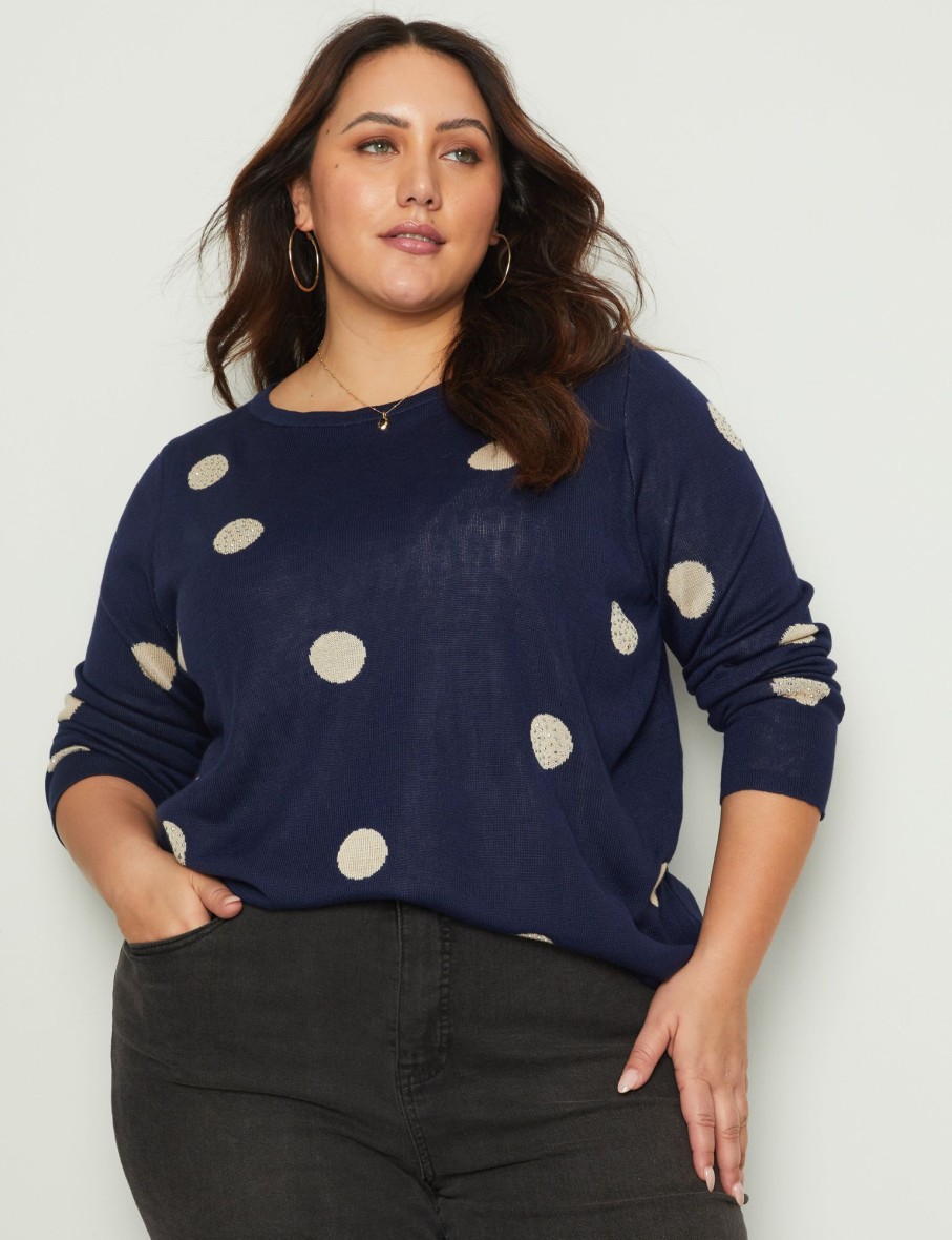 Knitwear Beme | Beme Boat Neck Curve Hem Pullover Top