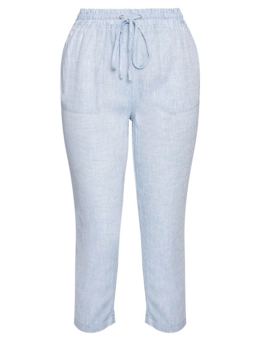 Bottoms WLane | W.Lane Linen Crop Pants