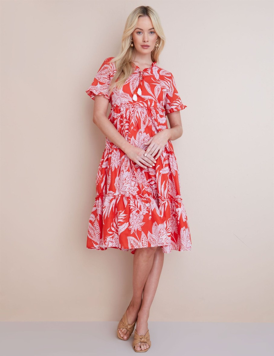 Dresses NoniB | Noni B Printed Tiered Dress