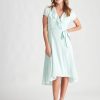 Dresses LizJordan | Liz Jordan Short Sleeve Spot Frill Dress