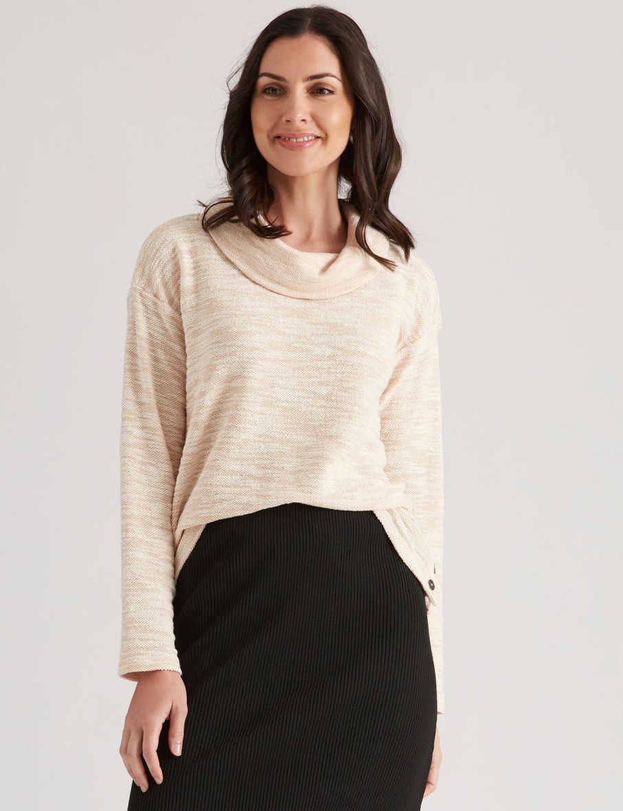 Tops WLane | W.Lane Cowl Neck Textured Knitwear Top