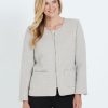 Outerwear NoniB | Noni B Long Sleeve Edge-To-Edge Textured Jacket