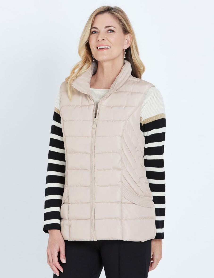 Outerwear NoniB | Noni B Sleeveless Quilted Vest