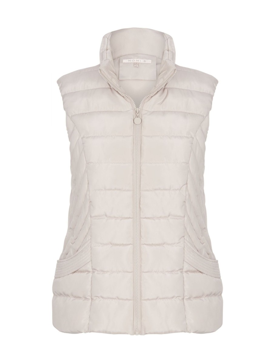 Outerwear NoniB | Noni B Sleeveless Quilted Vest