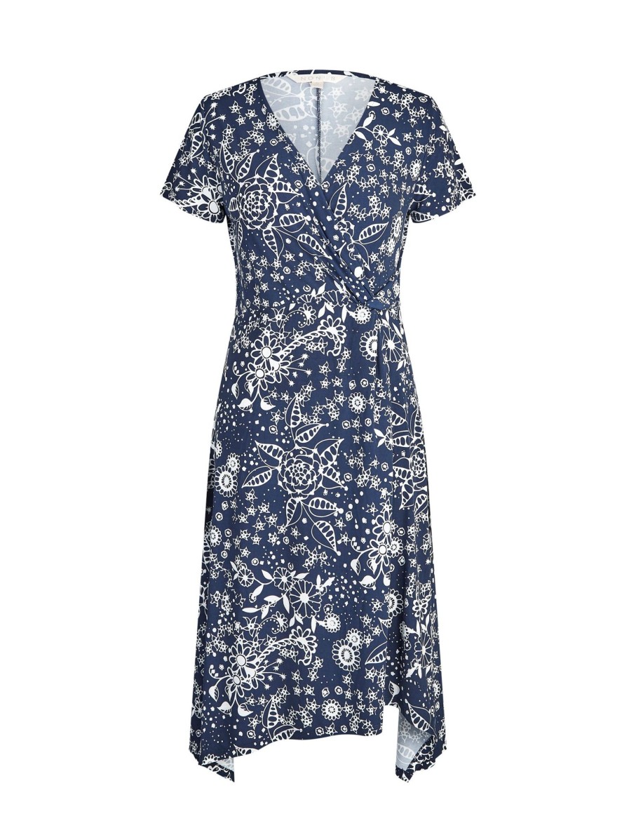 Dresses NoniB | Noni B Puff Print Wrap Dress