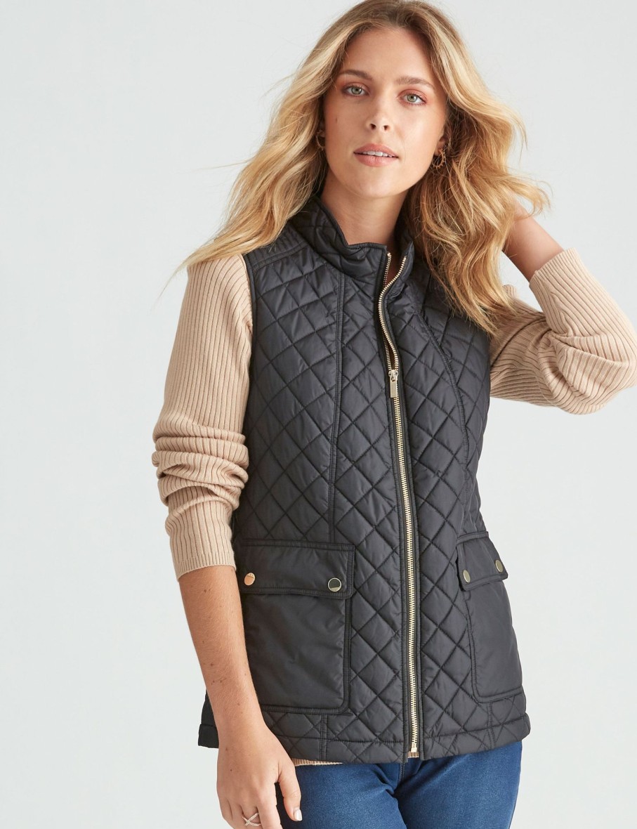 Outerwear Rockmans | Rockmans Utility Gilet Vest