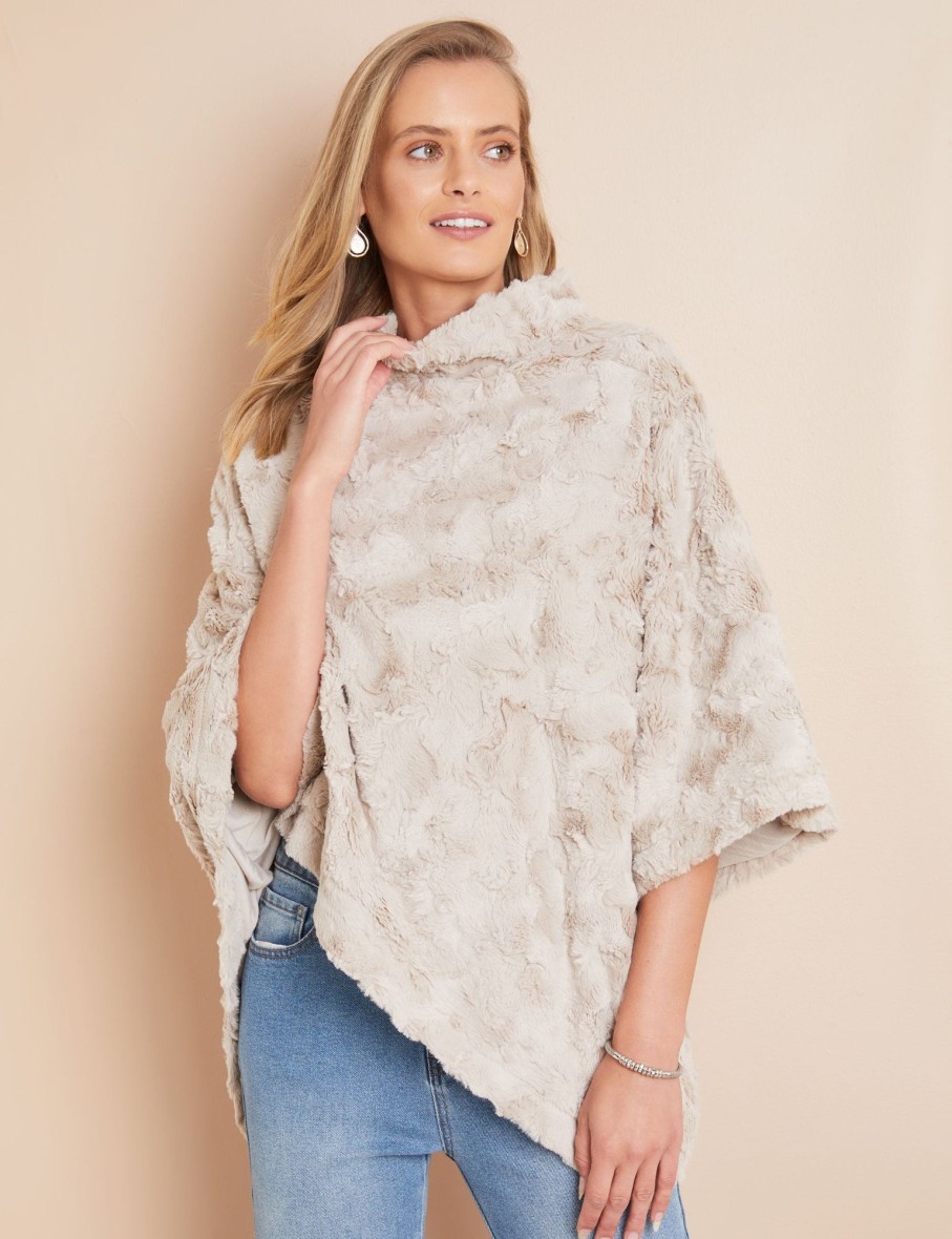 Outerwear WLane | W.Lane Faux Fur Cape Top