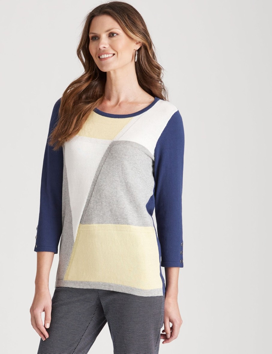 Knitwear WLane | W.Lane Colour Block Pullover Top