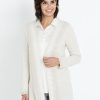 Knitwear LizJordan | Liz Jordan Long Sleeve Front Detail Longline Cardi