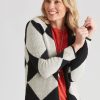 Knitwear NoniB | Noni B Fluffy Check Cardigan