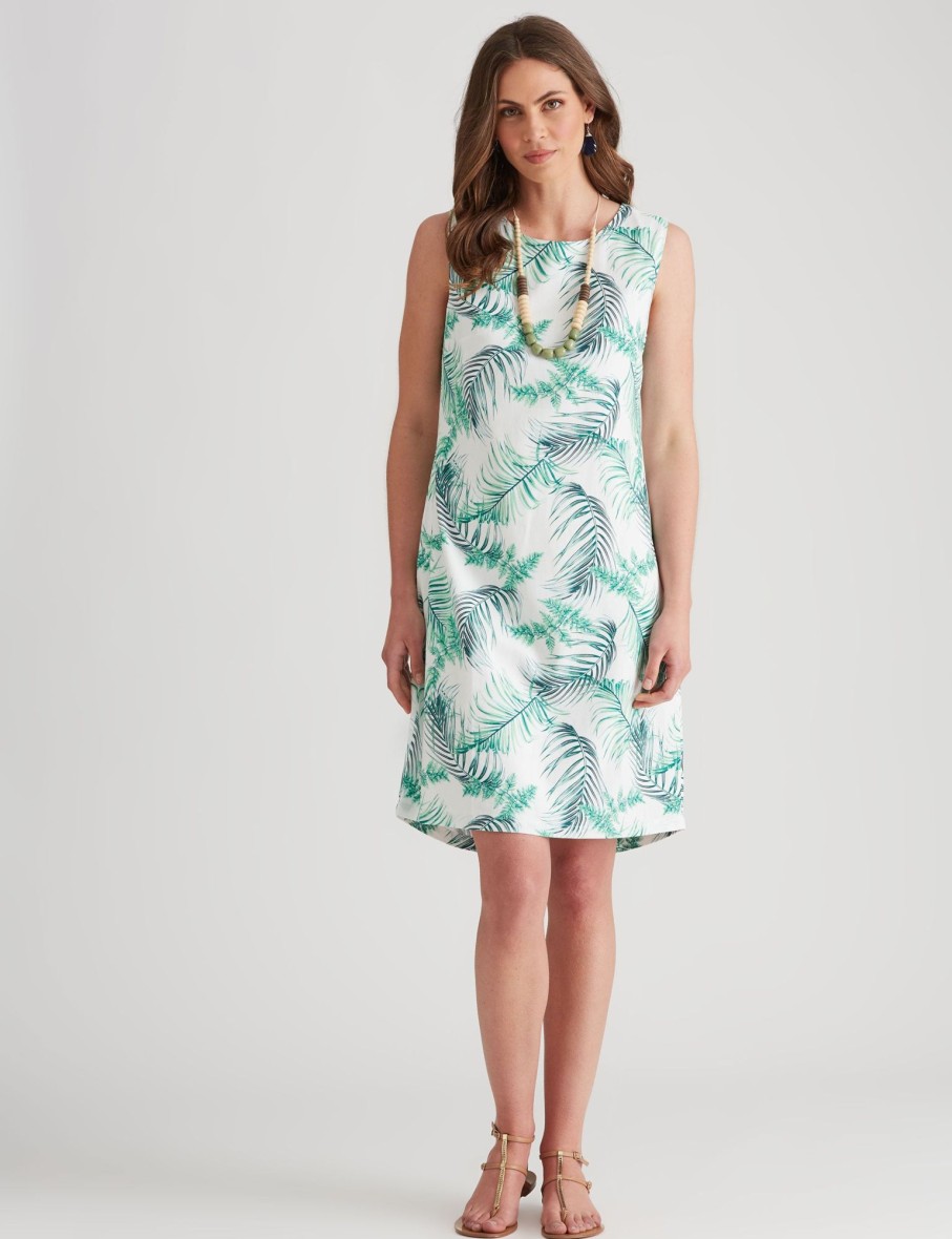 Dresses WLane | W.Lane Linen Tropical Shift Dress