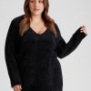 Knitwear Beme | Beme V Neck Chenille Jumper