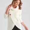 Knitwear LizJordan | Liz Jordan Wrap Button Jumper