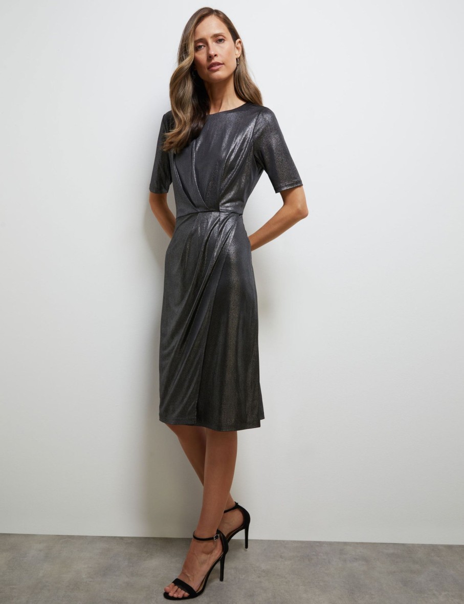 Dresses NoniB | Noni B Side Tuck Glitter Wrap Dress