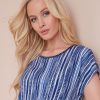 Tops NoniB | Noni B Stripe Puff Print T-Shirt