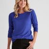 Knitwear NoniB | Noni B 3/4 Sleeve Ottoman Cash Jumper