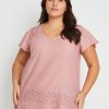 Tops Beme | Beme Cap Flutter Sleeve Cotton Top