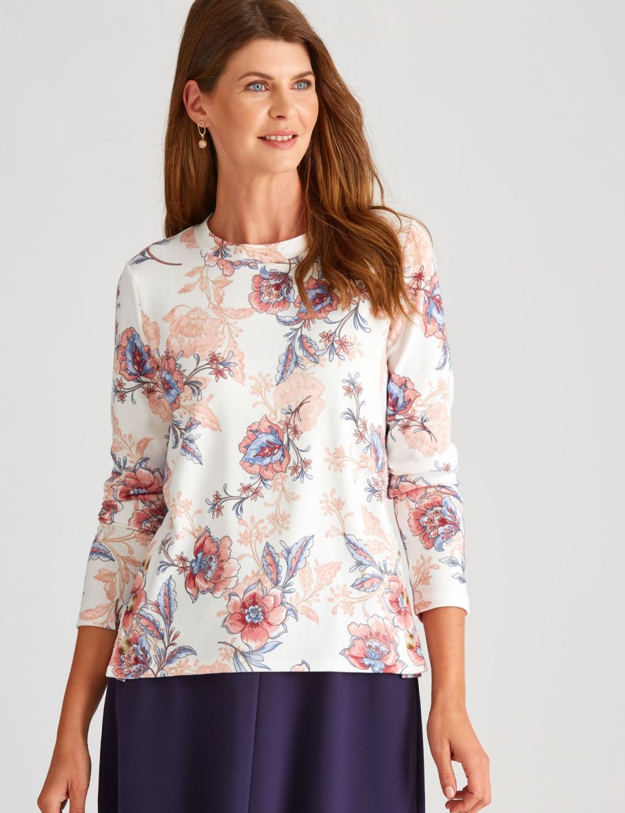 Tops WLane | W.Lane Button Detail High Neck Top