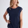 Tops Millers | Millers Mock Wrap Knitwear Top With Heatseal